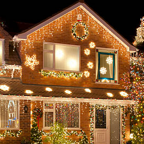 Weihnachtsdeko Hauseingang